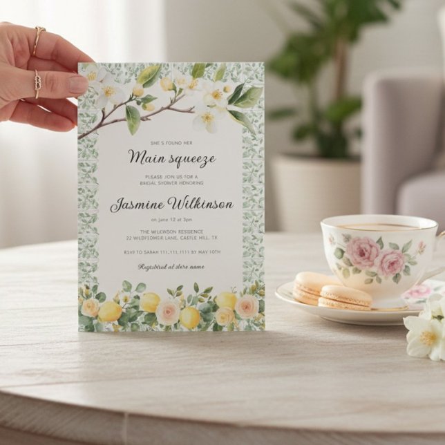 Convites Main Squeeze Citrus Floral Bridal Shower (Criador carregado)