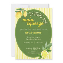 Main Squeeze Lemon Baby Shower Invite