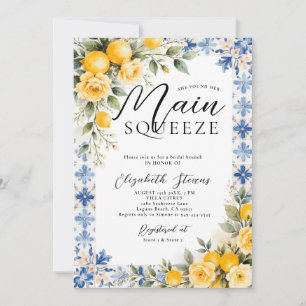 Convites Main Squeeze Limão Azul Italiano 2 Chá de Noiva