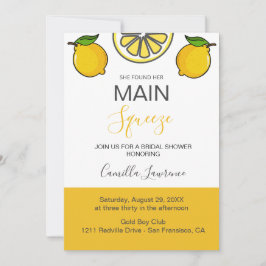 Convites Main Squeeze Tropical Citrus Lemon Bridal Shower 