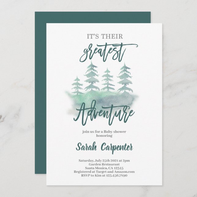 Convites Maior Chá de fraldas de risco (Frente/Verso)