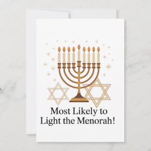 Convites Mais Propenso a Acender a Menorá Hanukkah Judaico