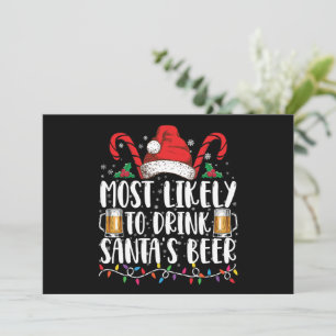 Convites Mais Propenso a Beber a Cerveja do Papai Noel Bebi