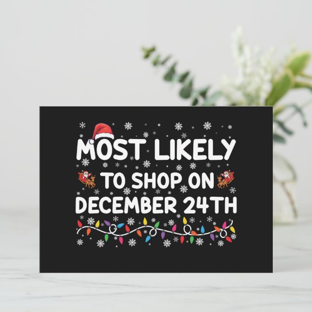 Convites Mais Propenso a Comprar no Natal de 24 de Dezembro (Em pé/Frente)