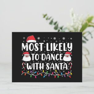 Convites Mais Propenso a Dançar Com o Natal Família Natal
