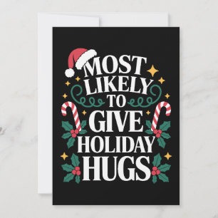 Convites Mais Propenso a Dar Abraços de Natal Christmas Xma