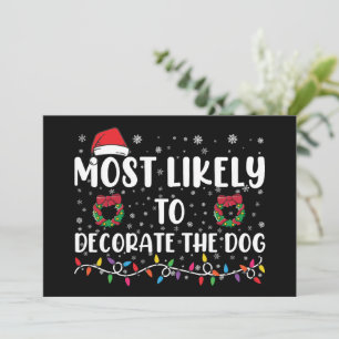 Convites Mais Propenso a Decorar o Cachorro com Natal Combi