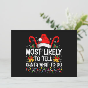 Convites Mais Propenso a Dizer a Papai Noel o Que Fazer Cor