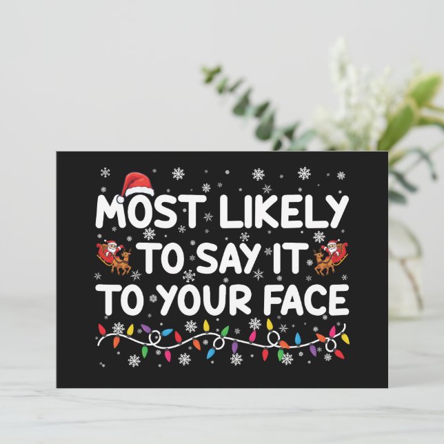 Convites Mais Propenso a Dizer Isso na Sua Cara Natal Diver (Em pé/Frente)