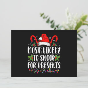Convites Mais Propenso a Espionar Presentes de Natal da Fam