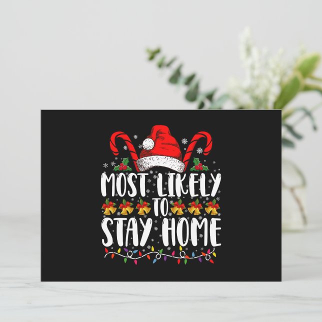 Convites Mais Propenso a Ficar em Casa na Festa de Natal da (Em pé/Frente)