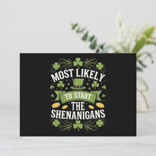 Convites Mais Propenso a Iniciar a Travessura St Patricks (Em pé/Frente)