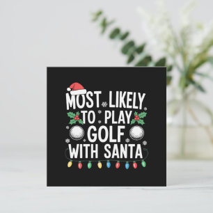 Convites Mais Propenso a Jogar Golfe com o Papai Noel Famíl