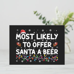 Convites Mais Propenso a Oferecer Uma Cerveja ao Papai Noel