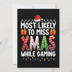 Convites Mais Propenso a Perder o Natal Enquanto Joga Jogos