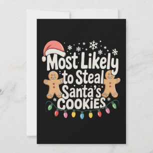 Convites Mais Propenso a Roubar os Biscoitos de Natal do Pa