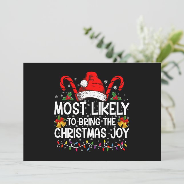 Convites Mais Propenso a Trazer a Alegria de Natal Combinan (Em pé/Frente)