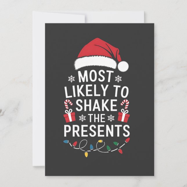 Convites Mais Provável De Sacudir Os Presentes De Natal   (Frente)