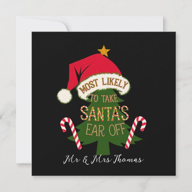 Convites  Mais Provável de Tirar a Orelha do Papai Noel Eng (Frente)
