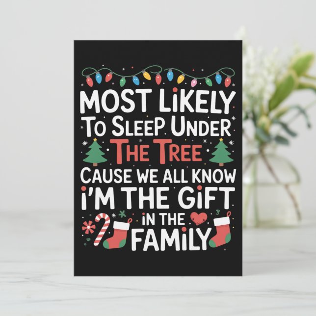 Convites Mais Provável Dormir Debaixo Da Árvore Sou O Prese (Em pé/Frente)