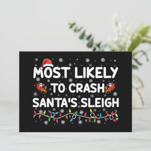Convites Mais Provável Para Crash Santas Sleigh Engraçado N