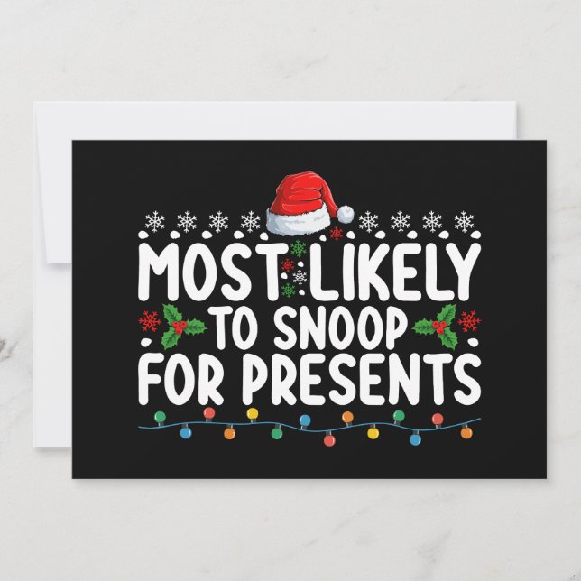 Convites Mais Provável Para Espetar Para Presentes De Natal (Frente)