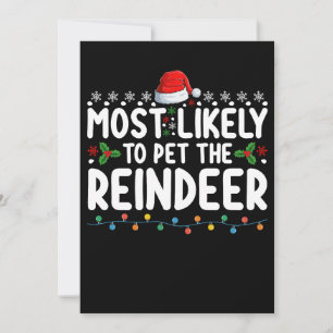Convites Mais Provável Para Pet The Reindeer Natal Holiday