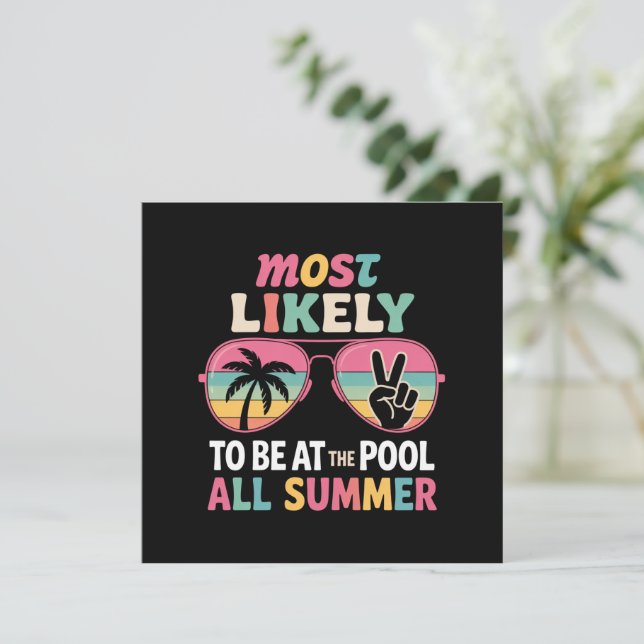 Convites Mais Provavelmente Estará Na Piscina Todo O Profes (Em pé/Frente)