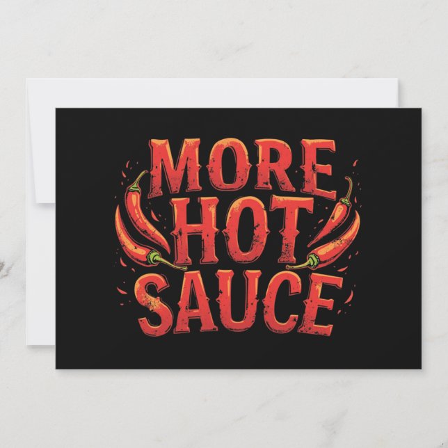 Convites Mais sabor picante com molho picante sobre Comida  (Frente)