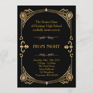 Convites Mais velho Baile de formatura Noite