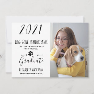 Convites Mais velho De Ano De Cão, Classe 2021 Graduação De