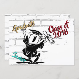 Convites Mais velho Engraçado, Formando masculino 🎓 de de