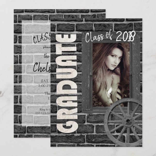 Convites Mais velho 🎓 Formando ⭐ ⭐ ⭐ ⭐ ⭐ (Frente/Verso)