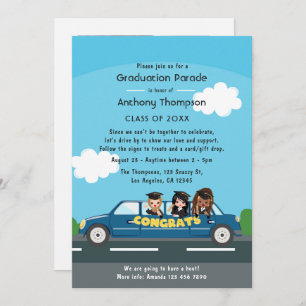 Convites Mais velho Girl Drive By Festa de formatura Photo