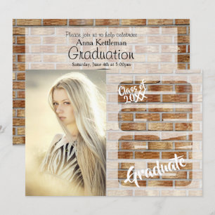 Convites Mais velho 🎓 Graduação DIY Foto e texto