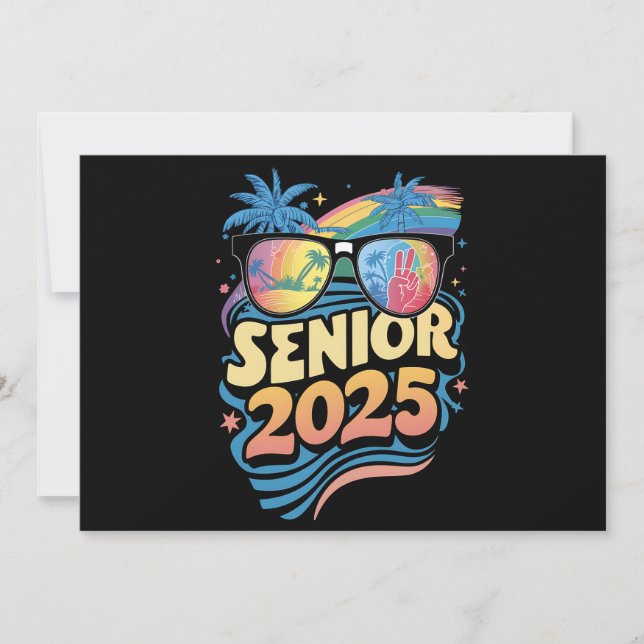 Convites Mais velho Retroativo 2025 Classe De Graduação 202 (Frente)