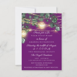 Convites Maison Purple Chá de panela de Aniversário