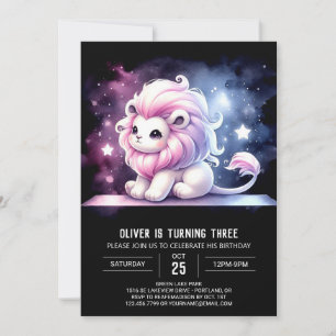 Convites Majestésico Dreamy Lion Birthday