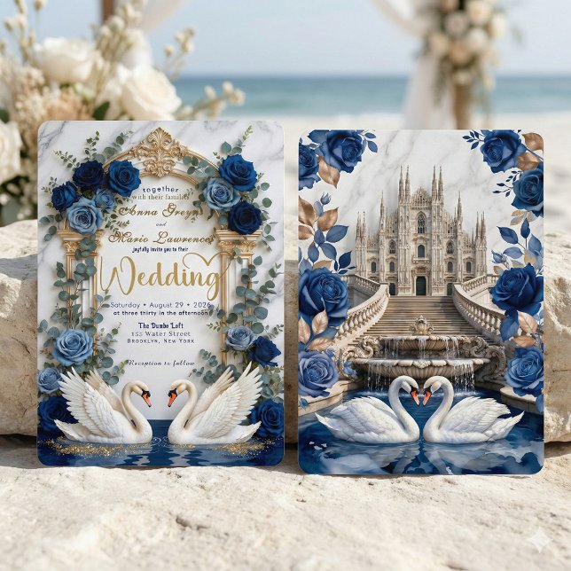 Convites Majestic Baroque Arch & Fairytale Swan Wedding (Criador carregado)