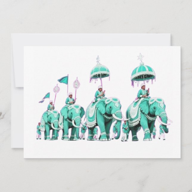 Convites Majestic Elephant Mandala  (Frente)