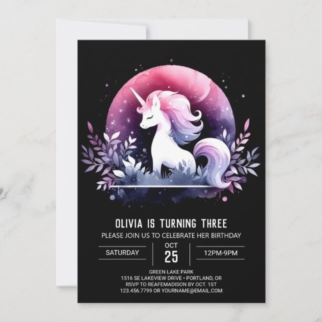 Convites Majexpressa fantasma Horse Birthday (Frente)