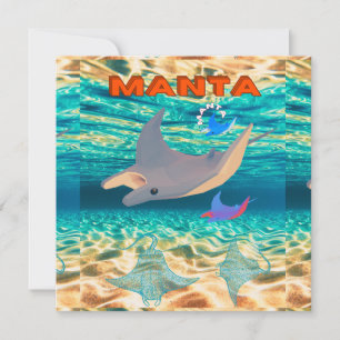 Convites Majexpressa Manta Ray Design, Majestade Oceânica