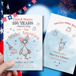 Convites Make America Silly Again US 250th Anniversary 