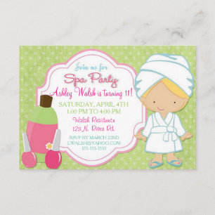 Convites Makeover Spa Party