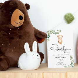 Convites Mal podemos esperar baby shower