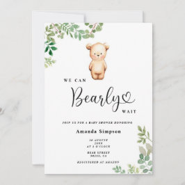 Convites Mal podemos esperar baby shower