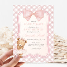Mal Podemos Esperar Chá de Bebê do Urso Elegante