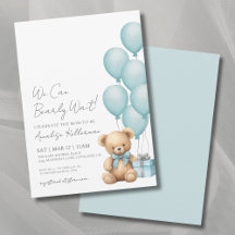 Mal Podemos Esperar Churrasco de Bebê Urso Azul