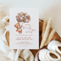 Mal Podemos Esperar Churrasco de Bebê Urso Neutro