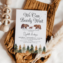 Mal Podemos Esperar Chuvada De Bebê Urso De Outono